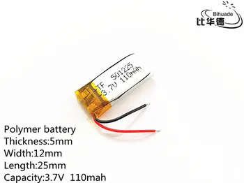 3.7 V,110mAH,501225 PLIB; полимерна литиево-йонна / литиево-йонна батерия за GPS,mp3,mp4,mp5,dvd,bluetooth,модельная играчка bluetooth mobile