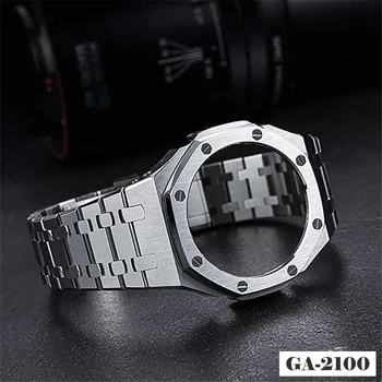 3-та актуализация часовник каишка метал, неръждаема стомана, часовници гривна замени каишка Casio GA2100/2110 аксесоари Безплатна доставка