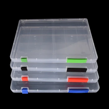 3 цвята А4 прозрачна кутия за съхранение прозрачна пластмасова документ хартия попълване на дело файл ПП офис организатор невидими кутии за съхранение