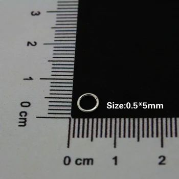 30 бр./лот 925 сребро скок пръстен затворен 0.5*5 мм CN-BFS010