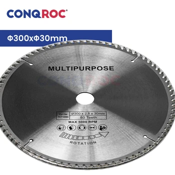 300x30mm TCT диск трион 80 зъбите на дървообработващи режещи диска твърдосплавен връх дървена пильный диск