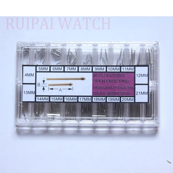 316# неръждаема стомана часовник гривна Сплит игли гама (360ШТ) диаметър 0.8 мм размери 4-21мм