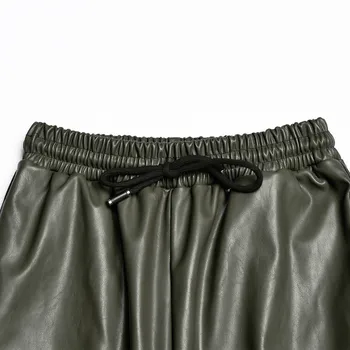 35# 2021 нови гамаши от изкуствена кожа дамски зреещи ежедневни панталони разтеглив гамаши от изкуствена кожа за жени Есен градинска облекло гамаши