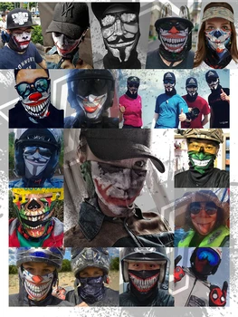 3D магическа врата гетра защитна маска за лицето Хелоуин тръба кърпа Почитатели ски маска мотоциклет лента за глава на открито Колоездене лицето щит