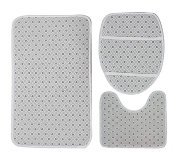 3D мрамор геометрична печат вана завеса комплект 4 бр. с подови изтривалки на разположение тоалетна устните на кутията U-образна мат потребителски комплект за баня с килим определени