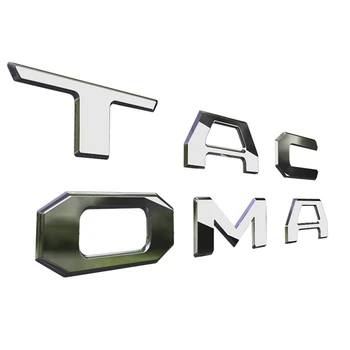 3D повишени задната врата вмъкнете букви емблема за Toyota Tacoma 2016-2019 емблемата на вмъкване (хром)