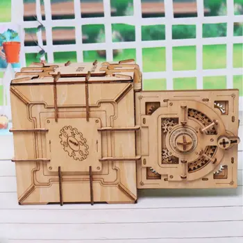 3D пъзел дървен парола кутия за съкровища ръчна пъзел САМ събрана модел подаръци за Свети Валентин