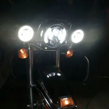 4,5 инчов led фарове за мъгла проектор подпомагаща Мото Фар на мотоциклет става фарове за мъгла лампи с DRL за FLHTCU FLSTC FLHRC