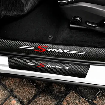 4 бр./компл. за Ford S-max Car ПУ Leather Door Sill Guard Protector етикети Добре дошли на педала на анти-надраскване аксесоари