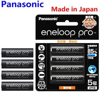 4 бр./лот Panasonic Eneloop Original Battery Pro AA 2550mAh 1.2 V NI-MH Camera фенерче играчка предварително заредени акумулаторни батерии