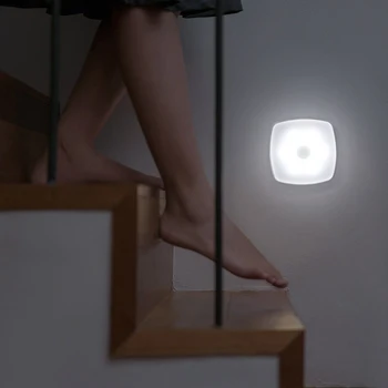 4 бр./лот PIR датчик за движение Led Night Light стълбище преминаване тоалетна кухня стенни индукционная нощна лампа с висока чувствителност вътре в лампата