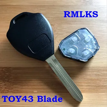 4 бутона за дистанционно ключодържател 433 Mhz с чип 4D67 за Toyota RAV4 Hilux MDLB44TA Car Key TOY43 Blade
