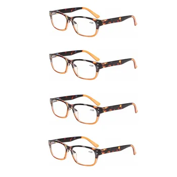 4 пакета ретро ултра ясно очила за четене кутия панти удобни читатели на Модата