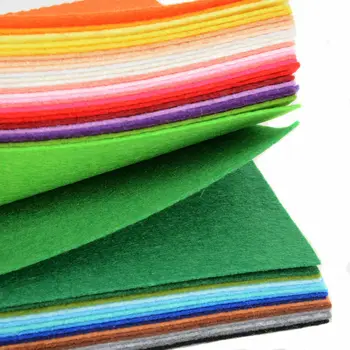 40-те части на цветни филц чаршаф Дъга САМ занаят полиестер половин вълнени тъкани комплект 