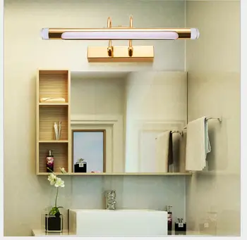 41 см/54см/67см огледалото в банята лампа водоустойчив ретро Златна шкаф суета огледало светлини Led, с монтиран на стената лампа LED светлина, с монтиран на стената лампа