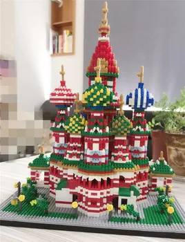 4650+ Mirco Blocks Architecture Model Colorful Church Building Toy Saint Basil's Cathedral for Kids Educational Gifts Juguetes
