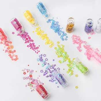 48 бутилки цветни смесени нокти пайети блясък на ноктите на прах пигменти 3d ултра-тънък стикер люспи маникюр декорации комплект