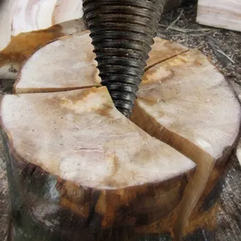4шт 32mm HSS дърва за огрев сплитер тренировка през цялата / шестигранник / триъгълник джолан дърво Сплит конус тренировка на дървообработващи инструменти