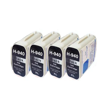 4шт 940 черни мастилници compaitble за hp940 940XL Officejet Pro 8000 8500