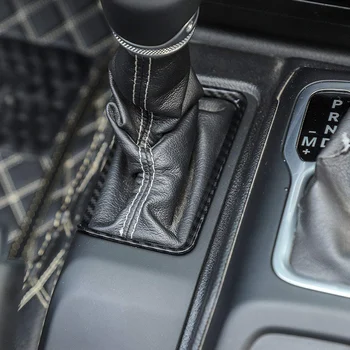 4шт ABS въглеродни влакна, аксесоари комплект централен подлакътник преминете тапицерия кутия за 2018-2020 Jeep Wrangler JL JLU Gladiator JT