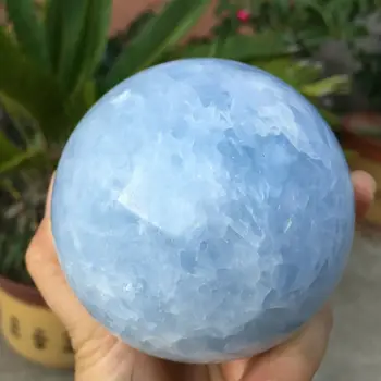 5-10см натурален магически син калцит кварцов кристална топка проба изцеление