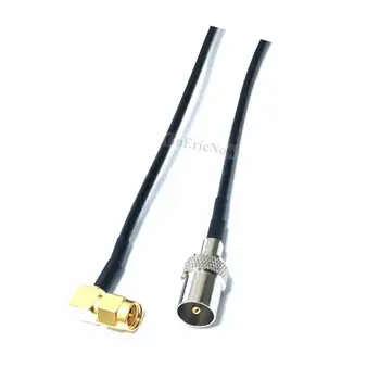 5 бр RF коаксиален правоъгълен SMA plug към телевизора PAL включете адаптера антена косичка RG174 кабел конектор(10 см,15 см,1 м)