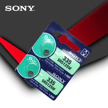 5 бр. Sony Original 335 SR512SW 1.55 V Сребърен оксидная батерия за монети, направена в Япония