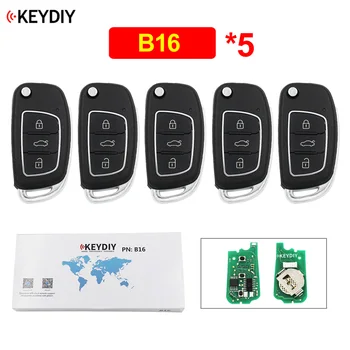 5 бр./лот B16 гъвкав 3-бутон на дистанционното управление Smart Car Key Fob B-Серията KD Remote за KD900 KD900+ URG200 KD-X2 Mini KD