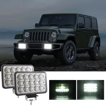 5-инчов квадратни led светлини 150W high low beam 15LED off-road work светлини със скоби за фарове на камион Jeep Wrangler van Truck