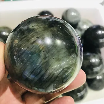 50-70 мм естествен кварцов кристал лабрадор топката аурата на мебели, декорация на дома