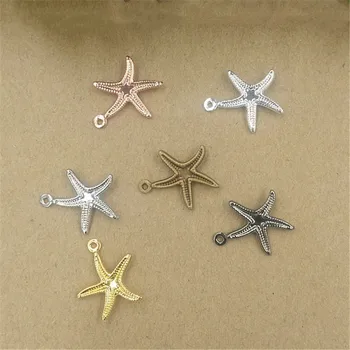 50 бр./лот 15x18 мм морска звезда окачване стари морски звезди, висулки, гривни, подходящи колие направи си САМ изработка на бижута