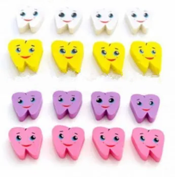 50 бр/пакет Моларна формата на зъб гумени гумички за триене зъболекар, дентална клиника училище, чудесен подарък