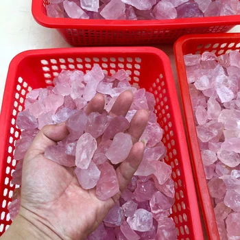50 г натурален суров розов Розов кварц Кристал груб камък проба изцеление Crystal любов естествени камъни и минерали аквариум камък