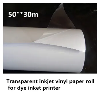 50-инчов мастилено-струйни печатни винил за вътрешно и прозрачен прозрачен винил лепило филм