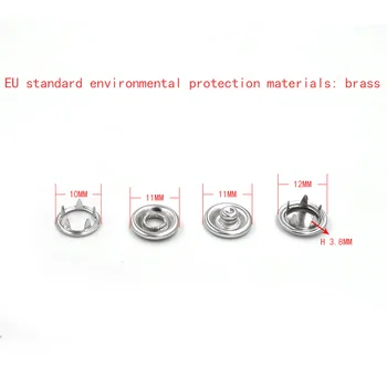 50 комплекти метални бутони на ЕС за опазване на околната среда капаче защелкивающиеся нитове Детски дрехи на бутона защелкивающиеся бутон 11 мм защелкивающиеся печати