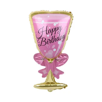 50шт 93*48 см Happy Birthday Cup балон на 30 години Happy Birthday Party Decor възрастни надуваеми сватбени бутилки Party златната топка