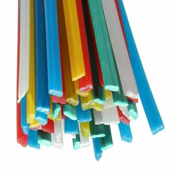 50шт заваръчни пластмасови пръти 25СМ заваръчни пръчки 5 цвята син/бял/жълт/червен/зелен