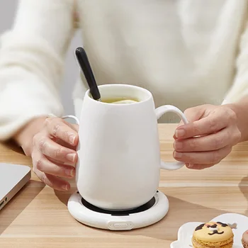 5V/2A електрическа чаша кафе е по-топла нагревателен мат Мат нагревател кафе, чай, мляко, чаша за офис къща Преносим USB мат нагревател мляко