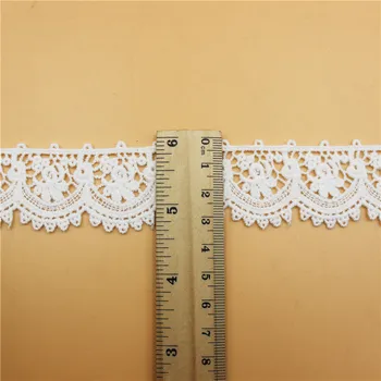 5yds/pack 3cm White/Beige/Black Water Souble Cotton Дантела Triming Flower Embroidery Дантела направи си САМ Ръчно изработени Аксесоар Z644