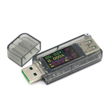 5А USB тестер цветен екран напрежение амперметър мощност капацитет за бързо зареждане на протокол зарядно устройство за Зареждане на съкровище