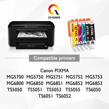 6 color PGI 570 CLI 571 PGI-570BK съвместим мастило касета за принтер canon PIXMA MG7750 MG7751 MG7752 MG7753 TS8050 TS8051