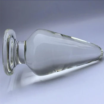 6 см дебелина прозрачно стъкло анален плъгин секс играчки за жени анален накрайник анален стимулация стъкло вибратор продукти за възрастни масажор на простатата на мъжете