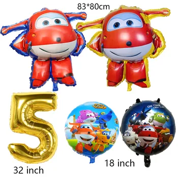 6шт 3D супер Крила балон Jett балони супер Крила играчки рожден ден 32 инча номер на бижута, детски играчки, балони доставка