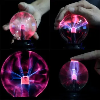 7.5*10*14 см плазмен балон Night Magic Light Glass Sphere Светкавица Black Party Lamp USB Коледен подарък LED Light Popular Cool