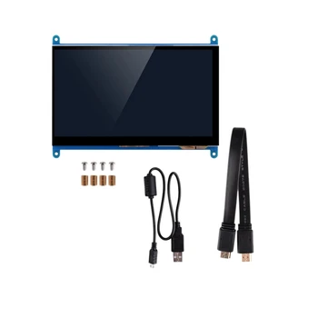 7-инчов цял екран LCD дисплей IPS Press Screen 1024X600 HD, HDMI, Display Монитор за Raspberry Pi