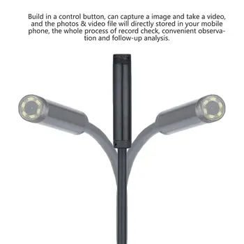 7 мм водоустойчив USB ендоскоп бороскоп кабел мини твърда инспектиращата помещение змия тръба с 6 светодиода за вашия телефон Android горещи продажба IP67