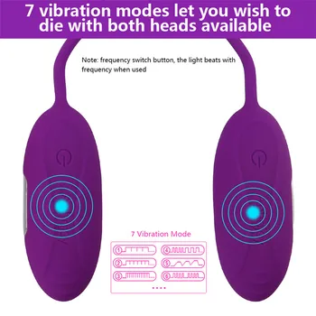 7-степенна безшумен пулевой вибратор двойни вагинални топчета акумулаторни вибриращи яйца Котенце играчки на Кегел анални вибратори, секс играчки за жени