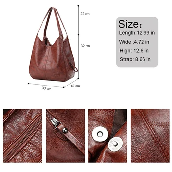 7 Цвят реколта дамски чанти дизайнери луксозни чанти, дамски чанти за рамо дамски топ-дръжка чанта мода Марка чанти