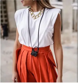 7 цвята ежедневни дамски майк 2020 мода Свободна градинска дрехи с кръгло деколте женски жилетка Camis Plus Size WX57
