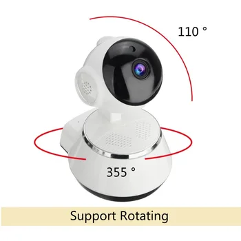 720P, Wi-Fi IP камера Baby Monitor портативен HD безжична smart-детски фотоапарат, аудио и видео запис на видео наблюдение на основната камера за сигурност